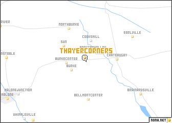 map of Thayer Corners