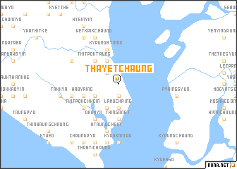 map of Thayetchaung