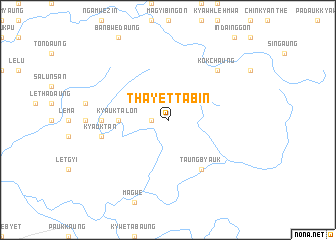 map of Thayettabin