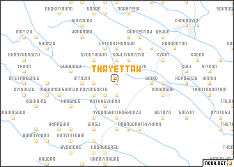 map of Thayettaw