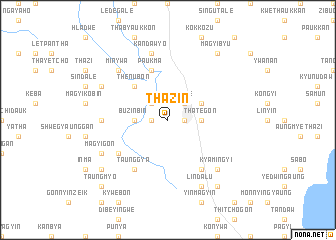 map of Thazin