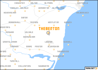 map of Theberton