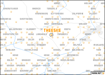 map of ʼt Heeske