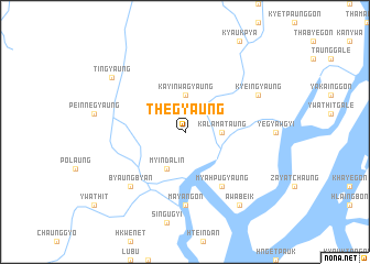 map of Thegyaung