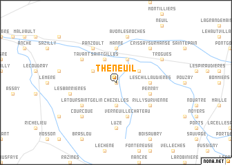 map of Theneuil