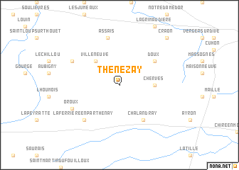 map of Thénezay