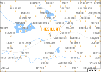 map of Thésillat