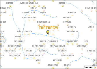 map of Thetkègyi