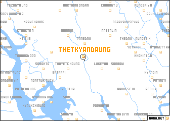 map of Thetkyandaung