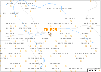 map of Thiers