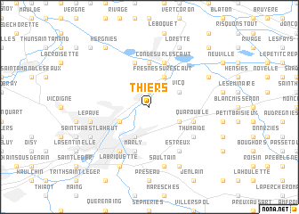 map of Thiers