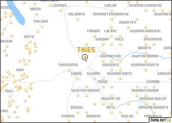 map of Thiès