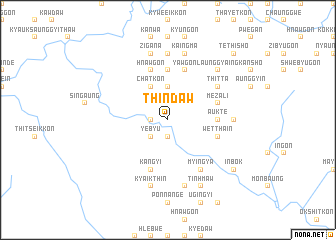 map of Thindaw