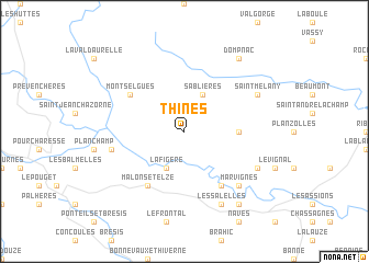 map of Thines