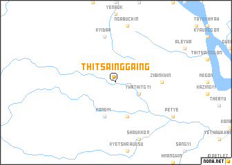 map of Thitsainggaing