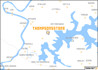 map of Thompsons Store