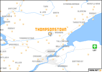 map of Thompsons Town