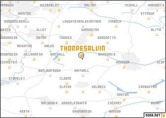 map of Thorpe Salvin