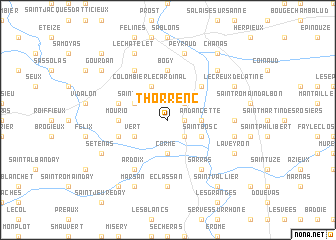 map of Thorrenc