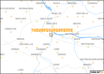 map of Thouars-sur-Garonne