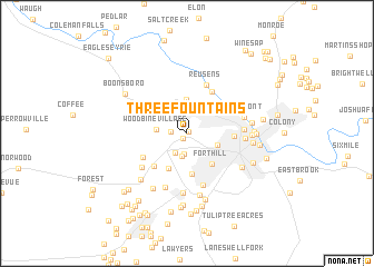 map of Three Fountains