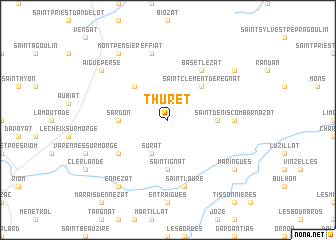 map of Thuret