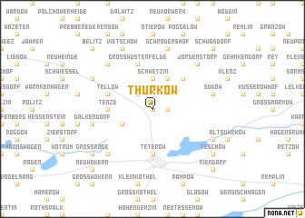 map of Thürkow