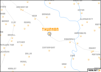 map of Thurman