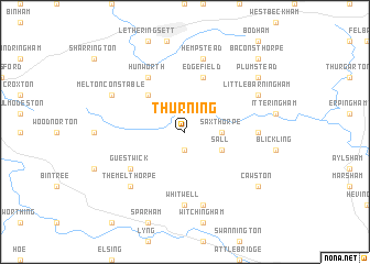 map of Thurning