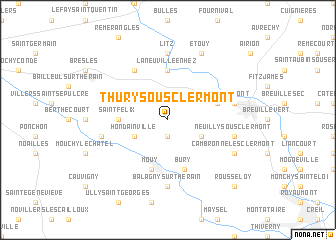 map of Thury-sous-Clermont