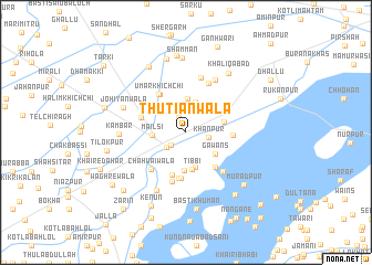 map of Thūtiānwāla