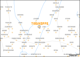 map of Tiadikoffé