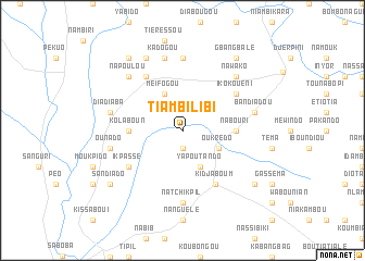map of Tiambilibi