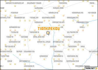 map of Tiankpèkou