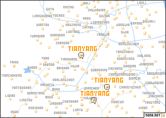 map of Tianyang