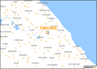 map of Tianyang