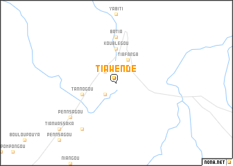 map of Tiawéndé