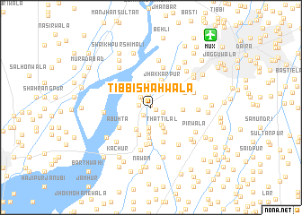 map of Tibbi Shāhwāla