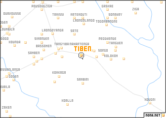 map of Tiben
