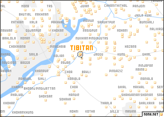 map of Tibi Tān