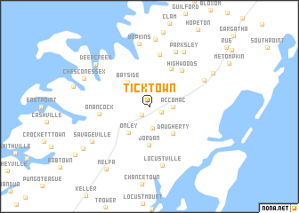 map of Ticktown