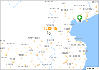 map of Tickwas