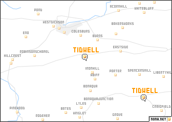 map of Tidwell