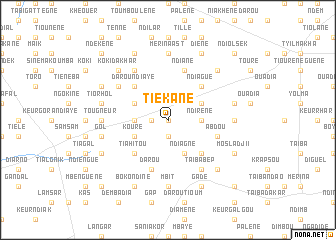 map of Tiékane