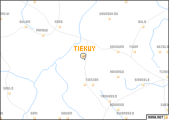 map of Tiékuy