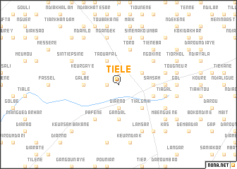 map of Tièlé