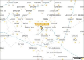 map of Tiemdaka