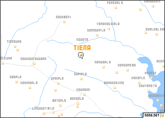 map of Tiéna