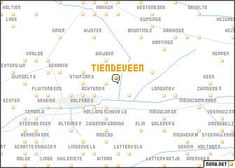 map of Tiendeveen