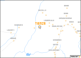 map of Tiénza